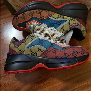Gucci Multicolor GG Canvas Rhyton Sneakers